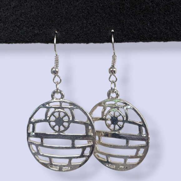 (2/$20) Star Wars Death Star Cut Out Earrings - Picture 3 of 5